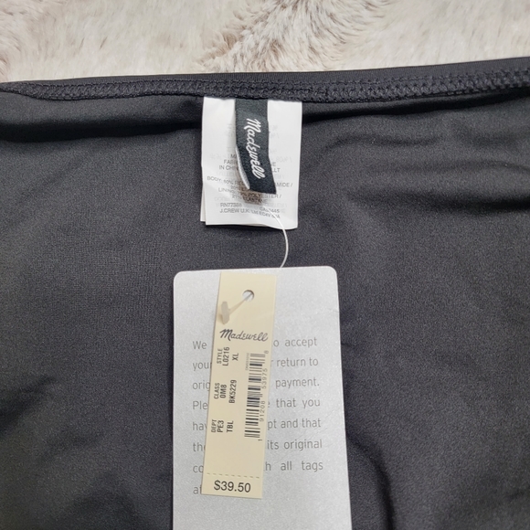 Madewell Second Wave Hipster Bikini Bottom In True Black NWT Size XL - Picture 11 of 12